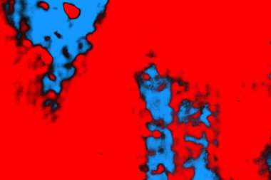 Neon kırmızı ve mavi renkli grunge duvar dokusu arkaplanı