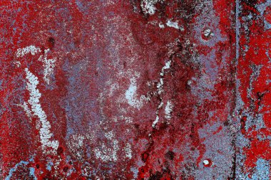 Dökülen boya paslı metal dokusu