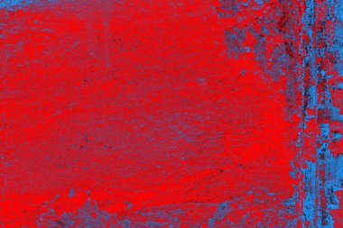 Kırmızı ve mavi renkli grunge duvar dokusu arkaplanı