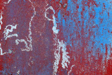 Dökülen boya paslı metal dokusu