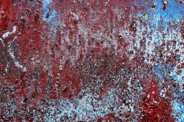 Dökülen boya paslı metal dokusu