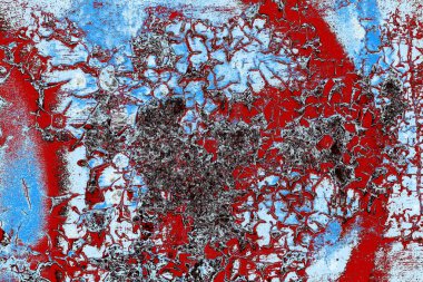 Dökülen boya paslı metal dokusu
