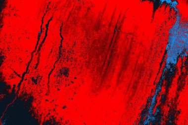 Neon kırmızı ve mavi renkli grunge duvar dokusu arkaplanı