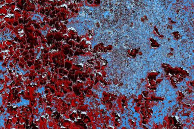 Dökülen boya paslı metal dokusu