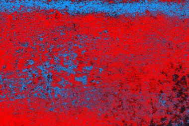 Kırmızı ve mavi renkli grunge duvar dokusu arkaplanı