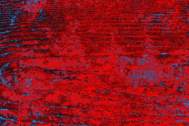 Neon kırmızı ve mavi renkli grunge duvar dokusu arkaplanı