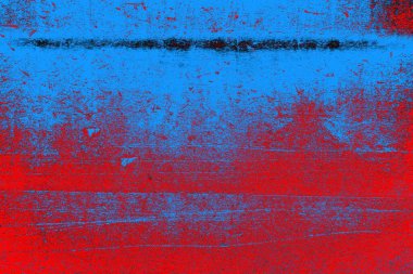 Neon kırmızı ve mavi renkli grunge duvar dokusu arkaplanı