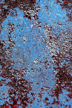 Dökülen boya paslı metal dokusu