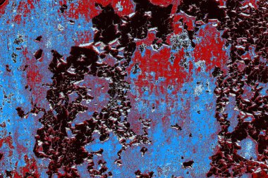 Dökülen boya paslı metal dokusu