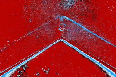 Çizik ve çatlaklarla metal doku