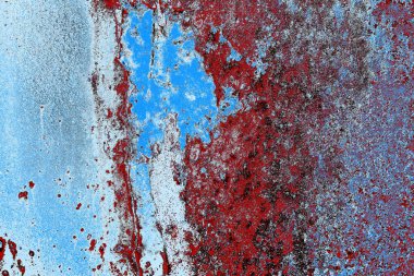 Dökülen boya paslı metal dokusu