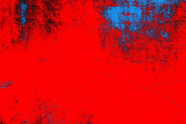 Neon kırmızı ve mavi renkli grunge duvar dokusu arkaplanı