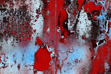 Dökülen boya paslı metal dokusu