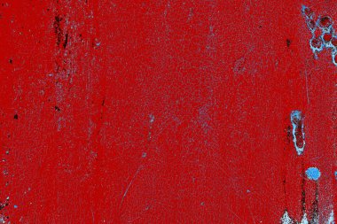 Kırık tarih arkaplanı olan kırmızı, mavi ve siyah grunge duvar