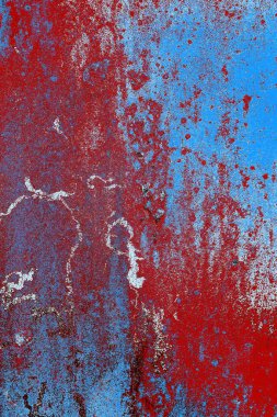 Dökülen boya paslı metal dokusu