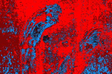 Kırmızı ve mavi renkli grunge duvar dokusu arkaplanı