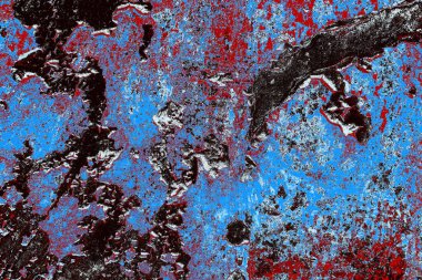 Dökülen boya paslı metal dokusu