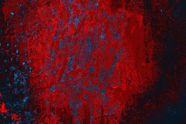 Kırmızı ve mavi renkli grunge duvar dokusu arkaplanı