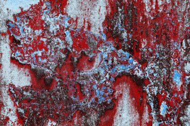 Dökülen boya paslı metal dokusu