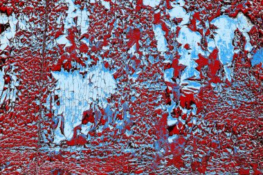 Duvar dokusu arkaplanı eski boyayla soyulmuş 