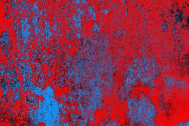 Kırmızı ve mavi renkli grunge duvar dokusu arkaplanı