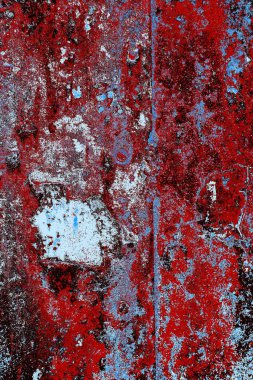 Dökülen boya paslı metal dokusu