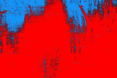 Neon kırmızı ve mavi renkli grunge duvar dokusu arkaplanı