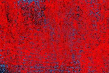 Parlak kırmızı ve mavi renkli grunge duvar dokusu arkaplanı