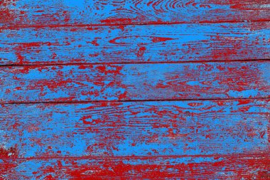 Kırık tarih arkaplanı olan kırmızı, mavi ve siyah grunge duvar