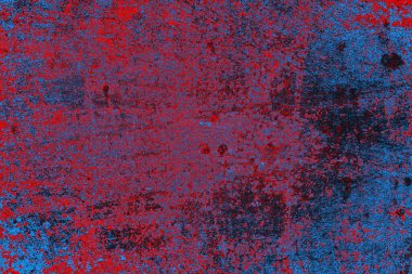 Kırmızı ve mavi renkli grunge duvar dokusu arkaplanı