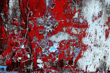 Dökülen boya paslı metal dokusu