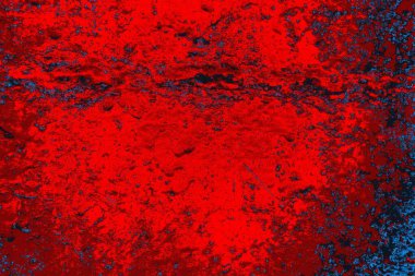 Kırmızı ve mavi renkli grungy duvar, desenli arka plan