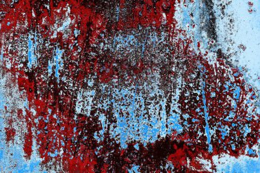 Dökülen boya paslı metal dokusu