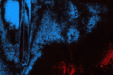 Koyu renkli ses, çatlak ve arkaplanı su sıçratan grunge duvar dokusu