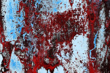 Dökülen boya paslı metal dokusu