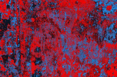 Kırmızı ve mavi renkli grunge duvar dokusu arkaplanı