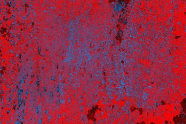 Parlak kırmızı ve mavi renkli grunge duvar dokusu arkaplanı