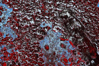 Dökülen boya paslı metal dokusu