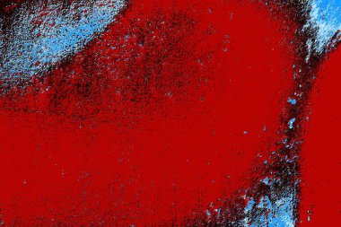 kırmızı mavi ve siyah duvar dokusu ve soyulmuş eski boya. 