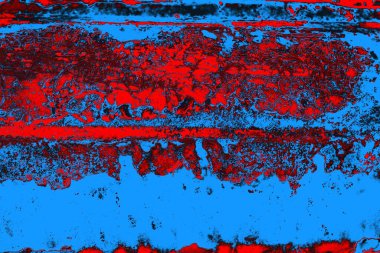 Neon kırmızı ve mavi renkli grunge duvar dokusu arkaplanı