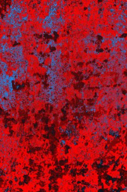 Parlak kırmızı ve mavi renkli grunge duvar dokusu arkaplanı
