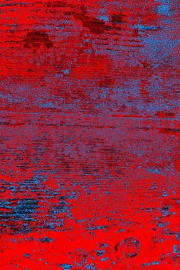 Neon kırmızı ve mavi renkli grunge duvar dokusu arkaplanı