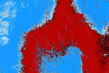 Duvar dokusu arkaplanı eski boyayla soyulmuş 