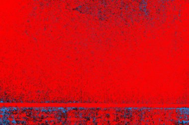 Neon kırmızı ve mavi renkli grunge duvar dokusu arkaplanı