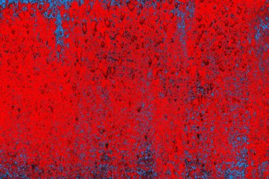 Parlak kırmızı ve mavi renkli grunge duvar dokusu arkaplanı