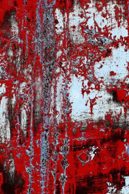 Dökülen boya paslı metal dokusu