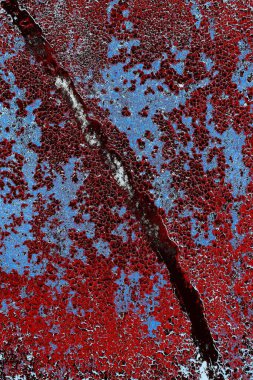 Dökülen boya paslı metal dokusu