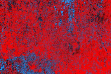 Kırmızı ve mavi renkli grunge duvar dokusu arkaplanı