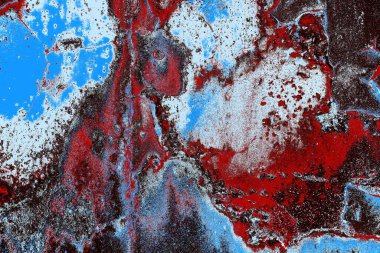 Dökülen boya paslı metal dokusu