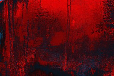 Parlak kırmızı ve mavi renkli grunge duvar dokusu arkaplanı